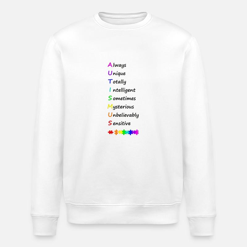 Autismus - Stanley/Stella Unisex Bio-Sweatshirt ROLLER - Weiß