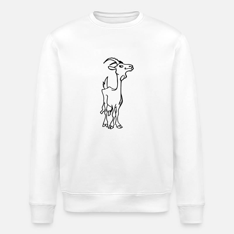 Chèvre - Sweat bio ROLLER Stanley/Stella Unisexe - blanc