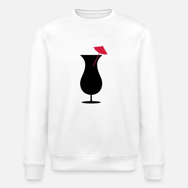 Hurricaneglas Cocktail - Stanley/Stella Unisex Bio-Sweatshirt ROLLER - Weiß