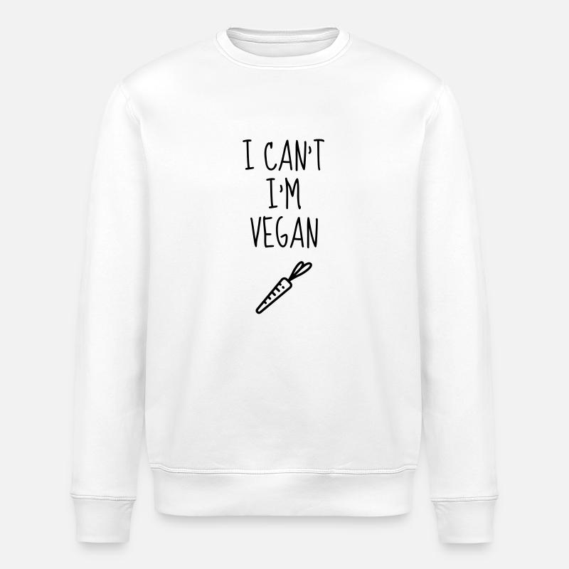 végétarien / végétarienne / végétarisme / vegan - Sweat bio ROLLER Stanley/Stella Unisexe - blanc