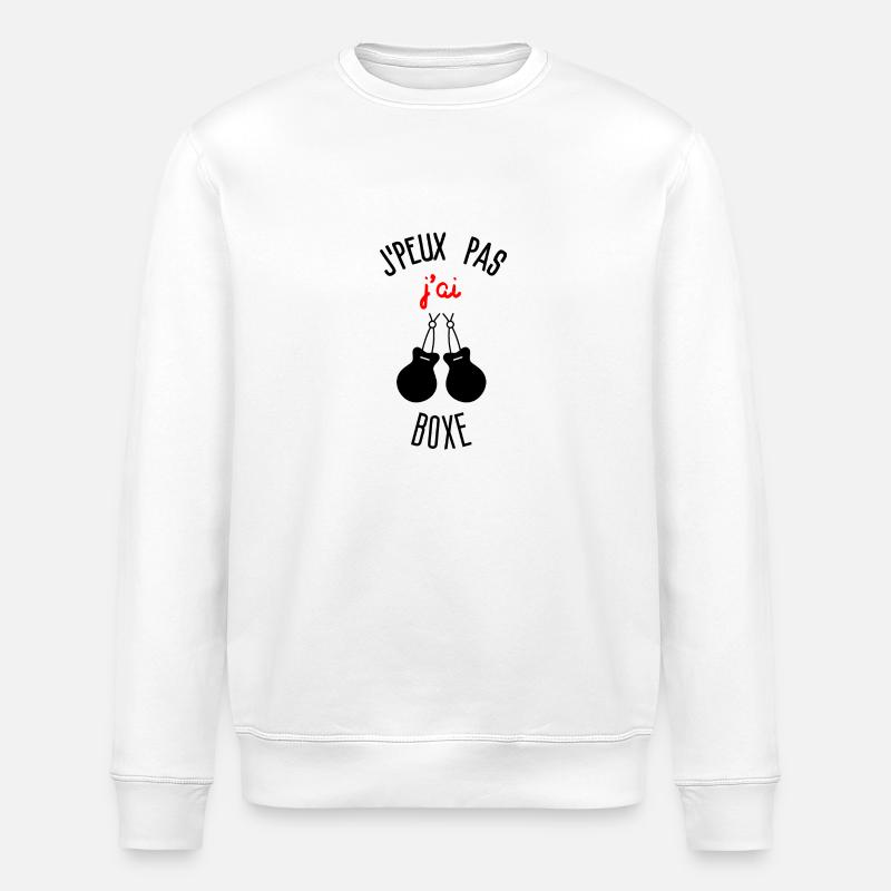 I can't I boxed - Stanley/Stella ROLLER Unisex Organic Sweatshirt - white