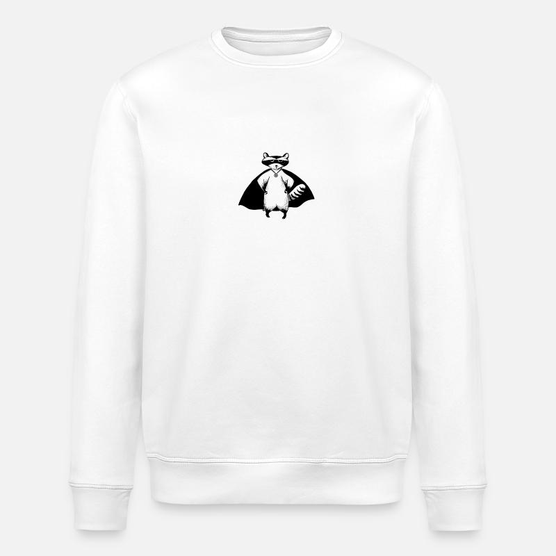 Waschbär Herrscher Yen - Stanley/Stella Unisex Bio-Sweatshirt ROLLER - Weiß