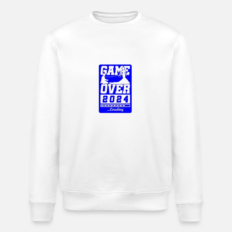 Hochzeit Loading 2024 Game Over - Stanley/Stella Unisex Bio-Sweatshirt ROLLER - Weiß