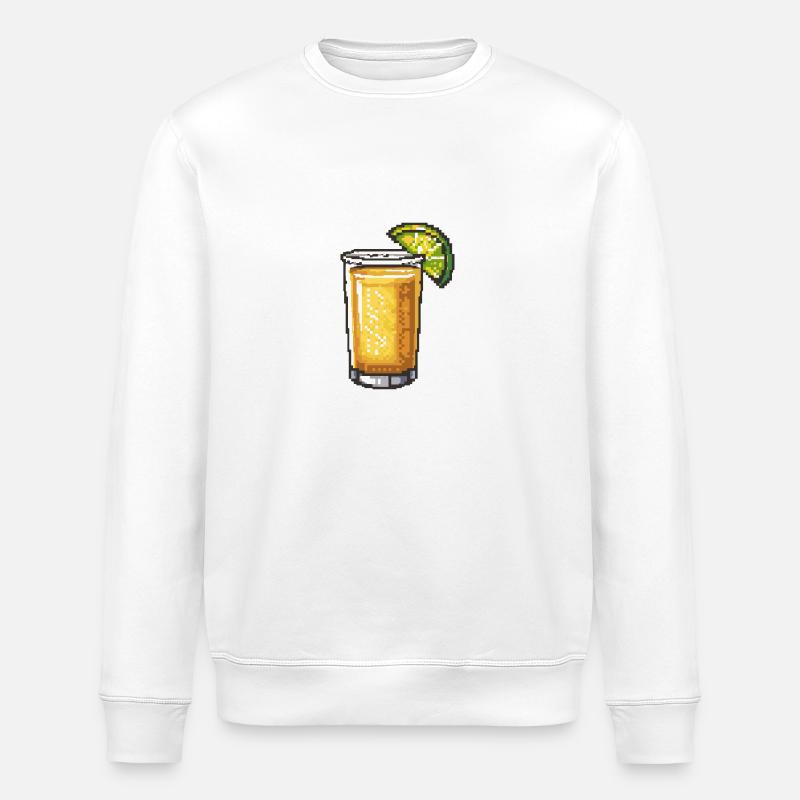 Tequila Pixel Gamer - Sweat bio ROLLER Stanley/Stella Unisexe - blanc