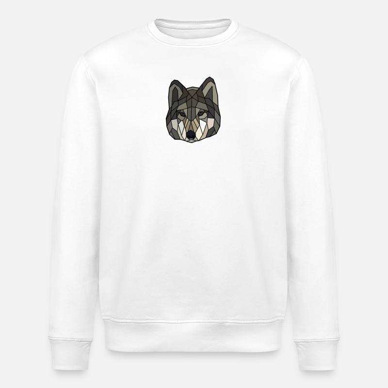 Wolf blanko - Stanley/Stella ROLLER Unisex Organic Sweatshirt - white