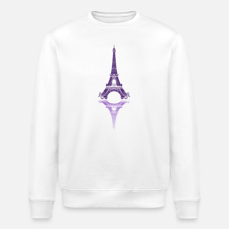 Parisian mirror Eiffel Tower - Stanley/Stella ROLLER Unisex Organic Sweatshirt - white