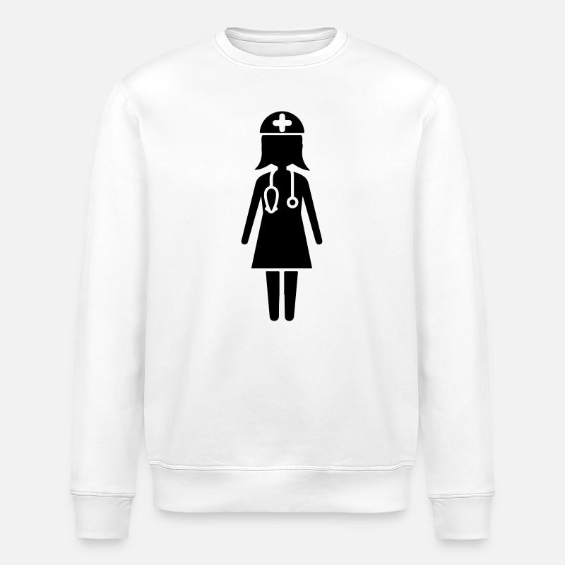 Krankenschwester Doktor - Stanley/Stella Unisex Bio-Sweatshirt ROLLER - Weiß