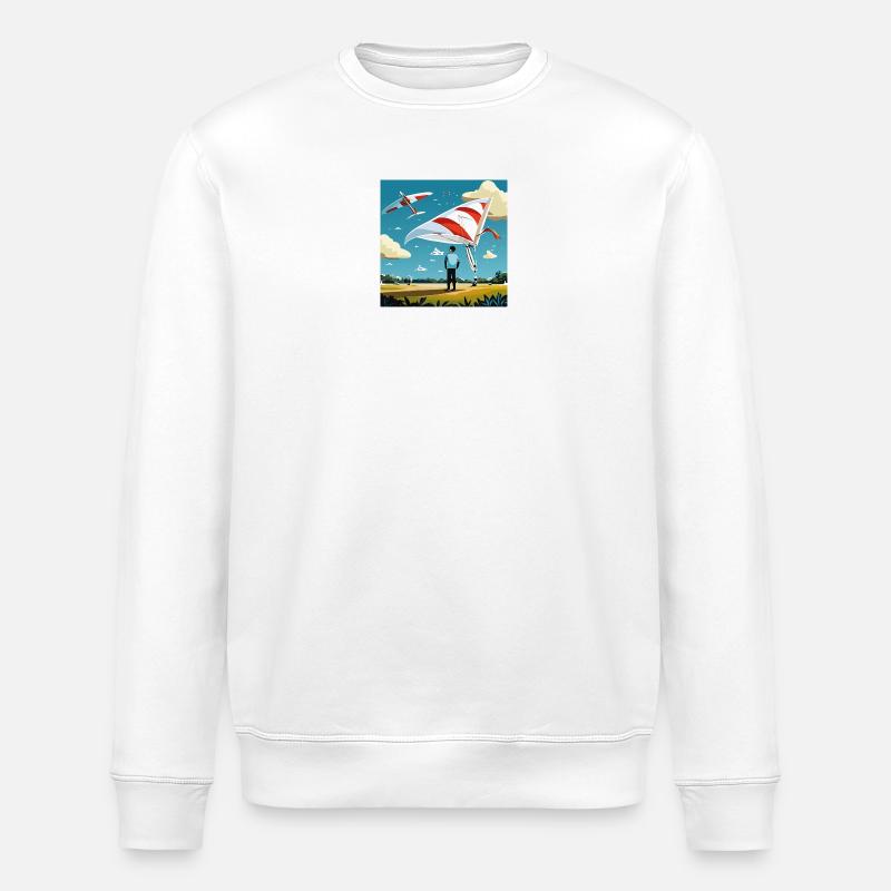 GuyWatchingPlanesDeux - Sweat bio ROLLER Stanley/Stella Unisexe - blanc
