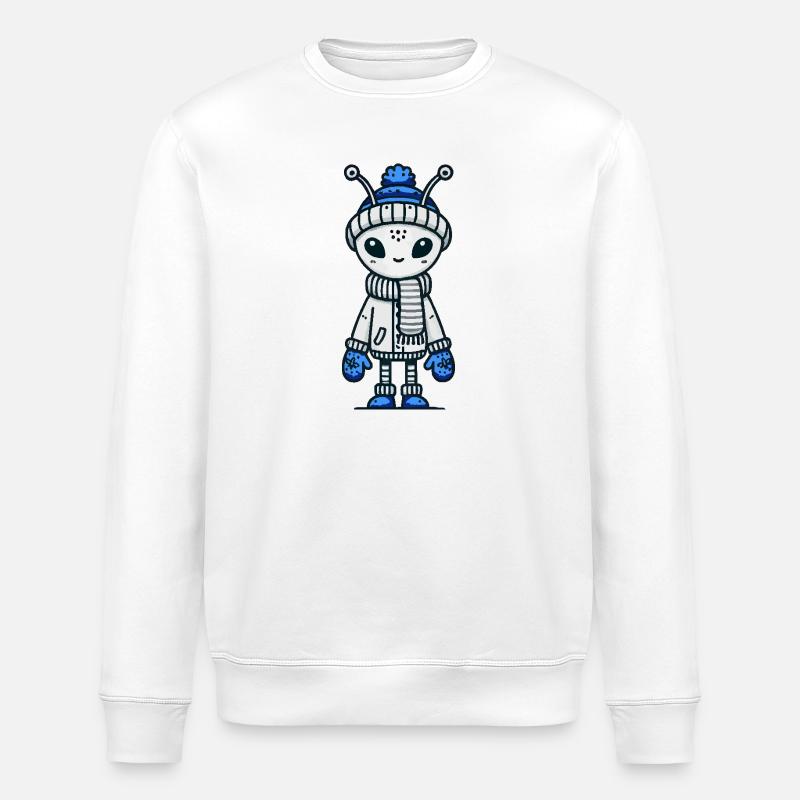Alien Comic - Stanley/Stella ROLLER Unisex Organic Sweatshirt - white