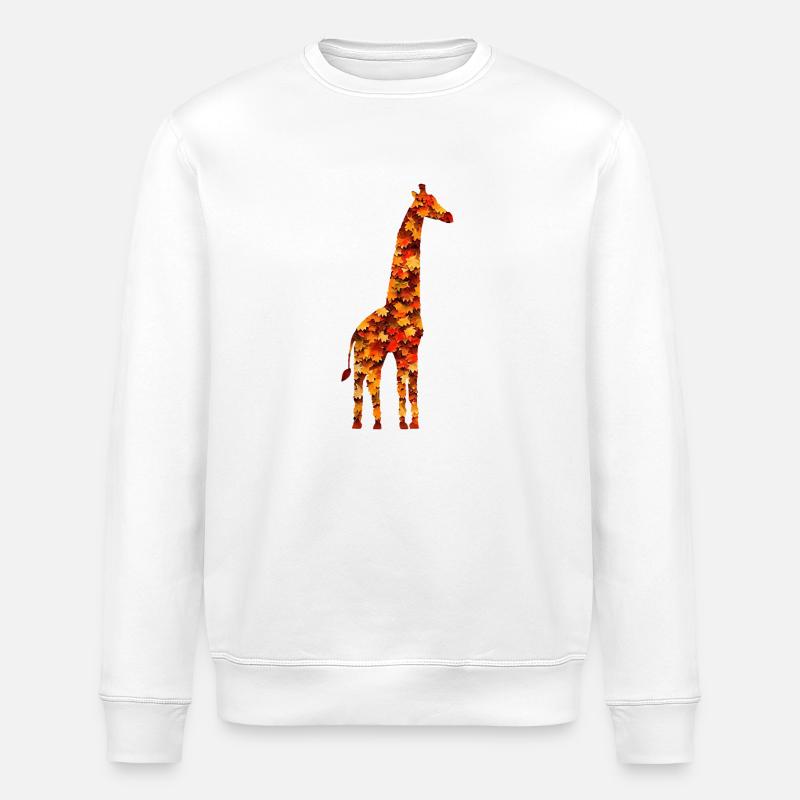 Herbstgiraffe - Stanley/Stella Unisex Bio-Sweatshirt ROLLER - Weiß