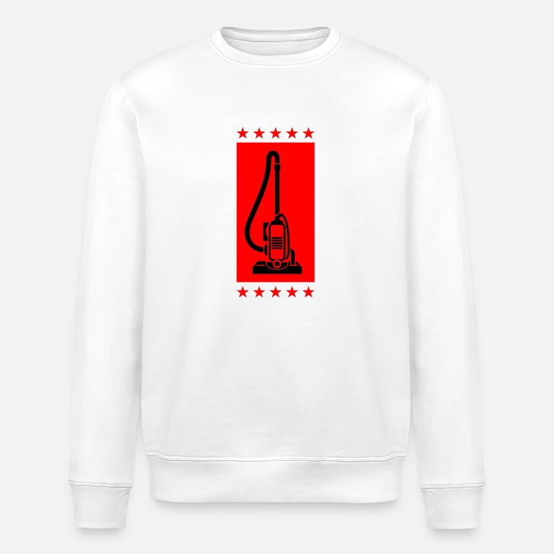 Staubsauger Symbol Cleaning - Stanley/Stella Unisex Bio-Sweatshirt ROLLER - Weiß