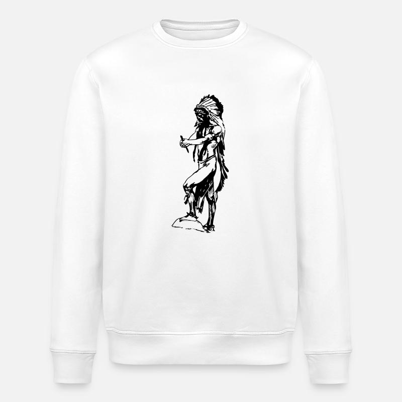 Amérique indienne idée cadeau indigène - Sweat bio ROLLER Stanley/Stella Unisexe - blanc