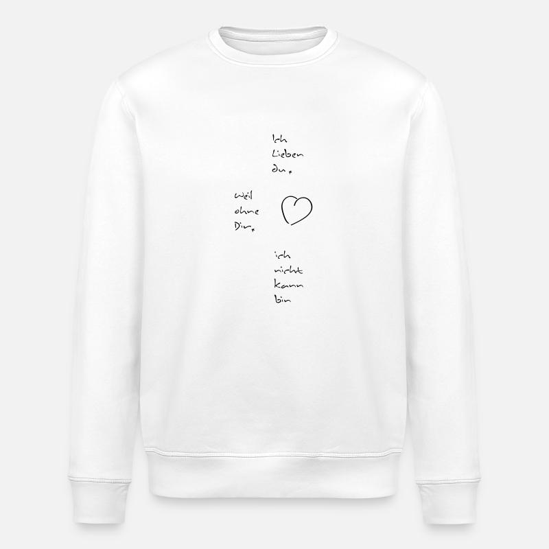 ich lieben du - Stanley/Stella ROLLER Unisex Organic Sweatshirt - white