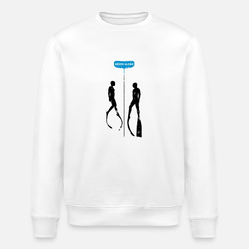 Never Alone Bifins - Stanley/Stella Unisex Bio-Sweatshirt ROLLER - Weiß