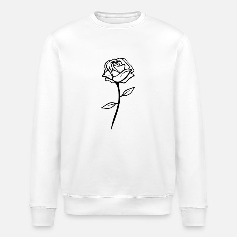 rose design - Stanley/Stella Unisex Bio-Sweatshirt ROLLER - Weiß
