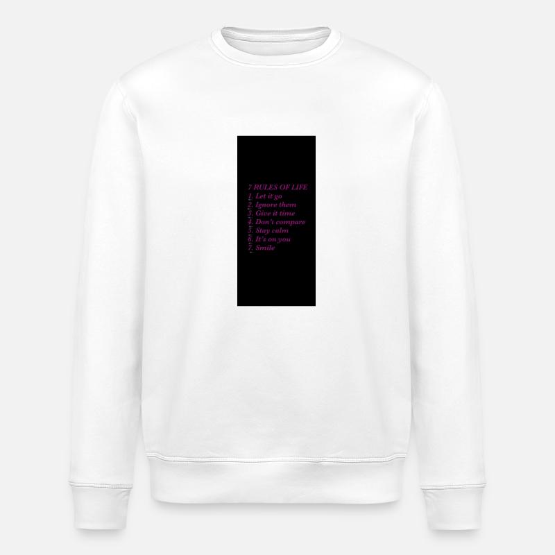 Lebensregeln - Stanley/Stella Unisex Bio-Sweatshirt ROLLER - Weiß