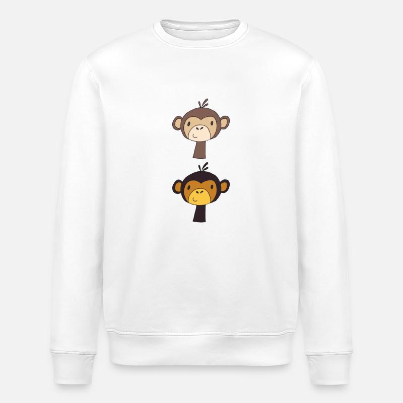 Amis Singes - Sweat bio ROLLER Stanley/Stella Unisexe - blanc