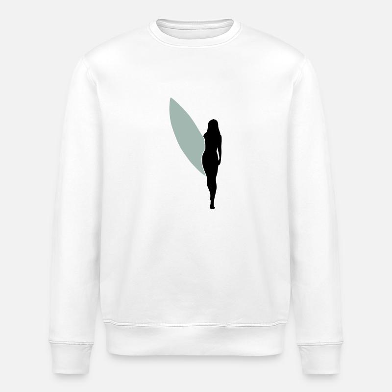 surfgirlshape1 - Stanley/Stella Unisex Bio-Sweatshirt ROLLER - Weiß