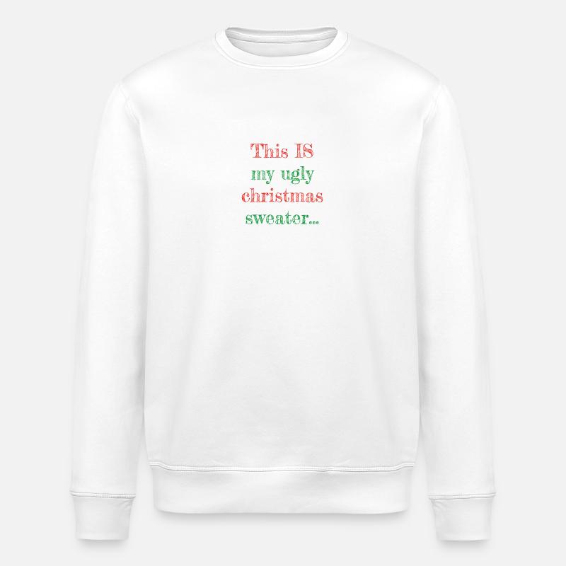 Pull de Noël moche - Sweat bio ROLLER Stanley/Stella Unisexe - blanc