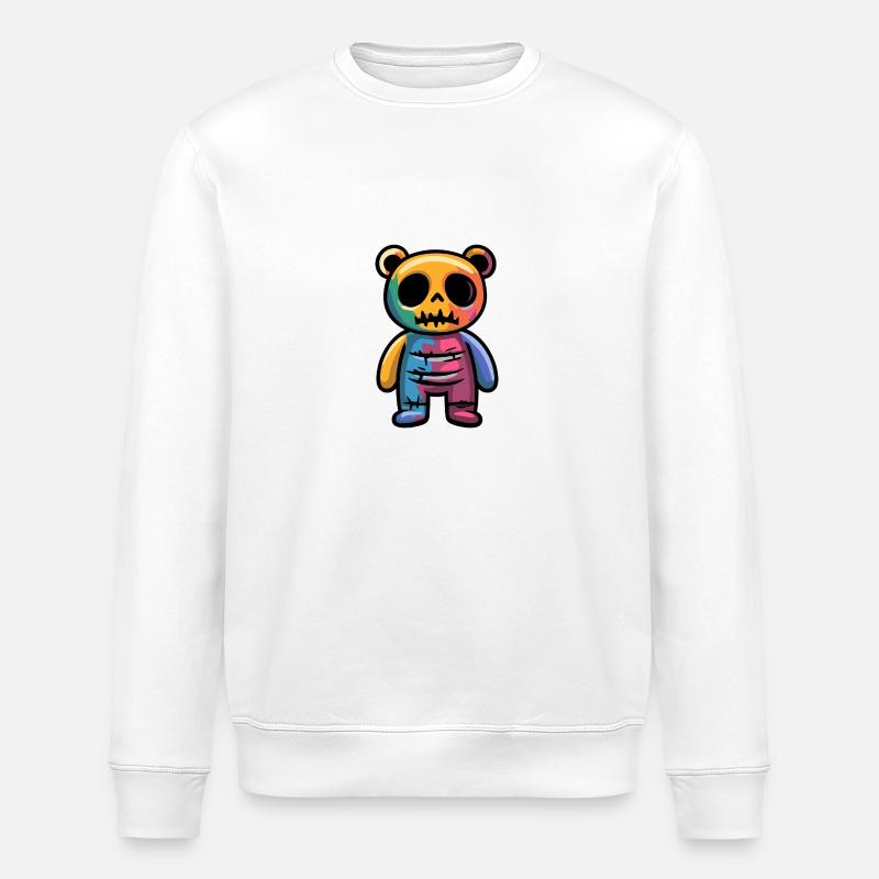 Bär Halloween Comic Zombie - Stanley/Stella Unisex Bio-Sweatshirt ROLLER - Weiß