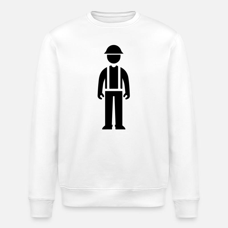 Bauarbeiter Teamleiter - Stanley/Stella Unisex Bio-Sweatshirt ROLLER - Weiß