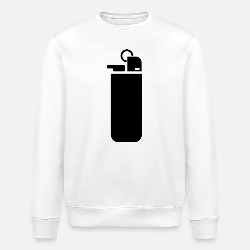 Cigarette Lighter - Stanley/Stella ROLLER Unisex Organic Sweatshirt - white
