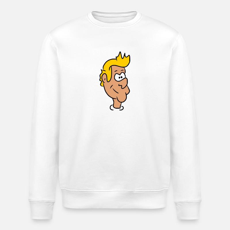 Cooler Dad Skizze - Stanley/Stella Unisex Bio-Sweatshirt ROLLER - Weiß