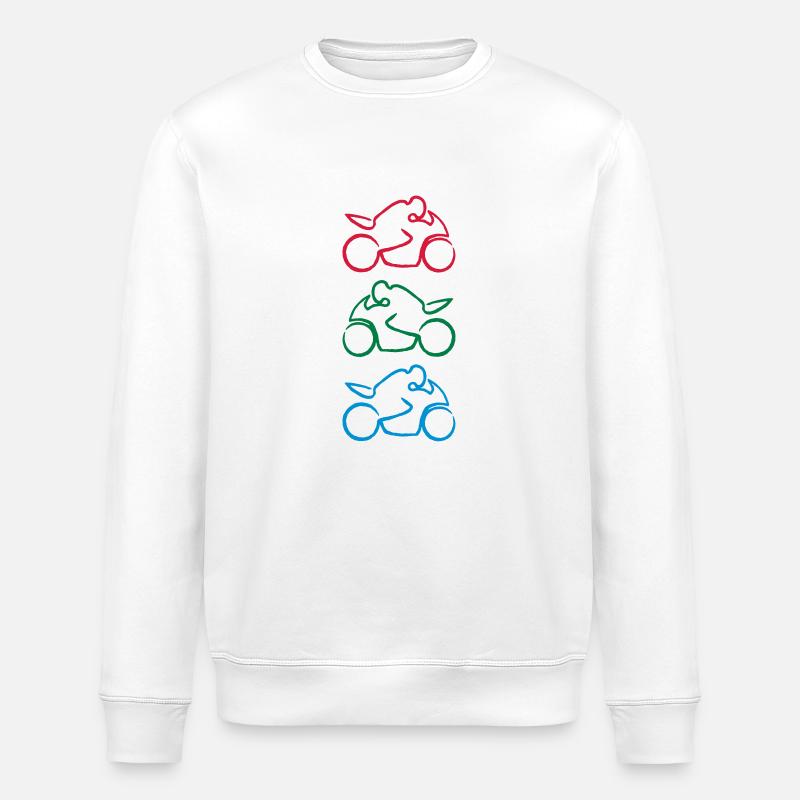 motorcycle 3c - Stanley/Stella Unisex Bio-Sweatshirt ROLLER - Weiß