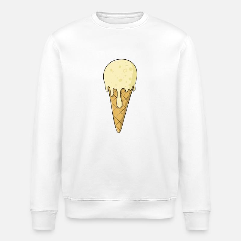 Eis | Vanille Eiscreme | Icecream - Stanley/Stella Unisex Bio-Sweatshirt ROLLER - Weiß