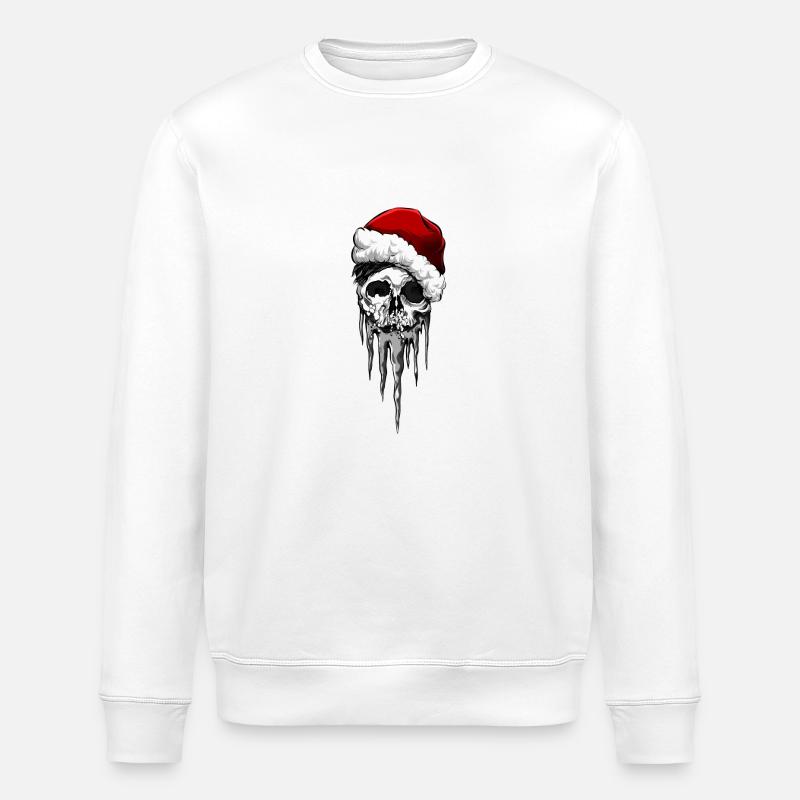Xmas Skullz - Stanley/Stella Unisex Bio-Sweatshirt ROLLER - Weiß