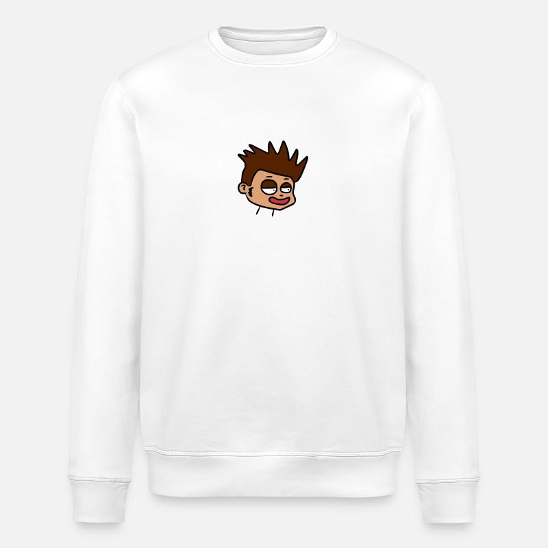 Fröhliches Comic Kind - Stanley/Stella Unisex Bio-Sweatshirt ROLLER - Weiß