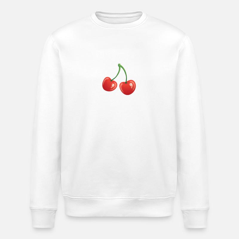 Cherries - Sweat bio ROLLER Stanley/Stella Unisexe - blanc