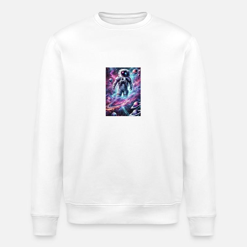 Un astronaute dans le cosmos - Sweat bio ROLLER Stanley/Stella Unisexe - blanc