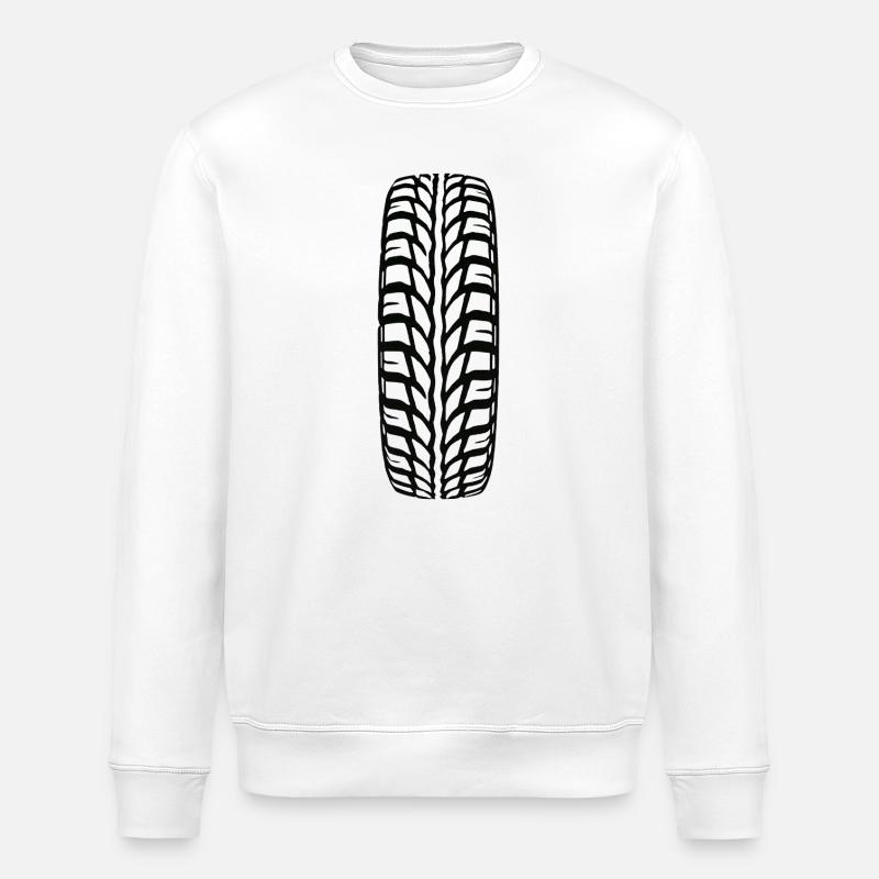Reifentread Rillenmuster - Stanley/Stella Unisex Bio-Sweatshirt ROLLER - Weiß