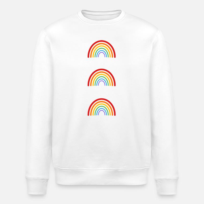 Arc-en-ciel LGBT - Sweat bio ROLLER Stanley/Stella Unisexe - blanc