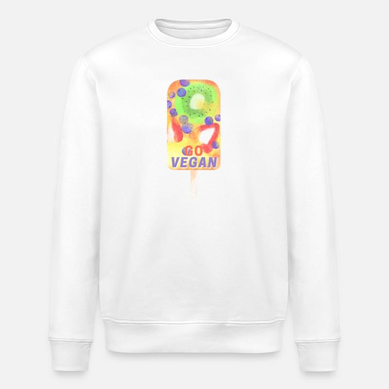 Go Vegan Eis - Stanley/Stella Unisex Bio-Sweatshirt ROLLER - Weiß