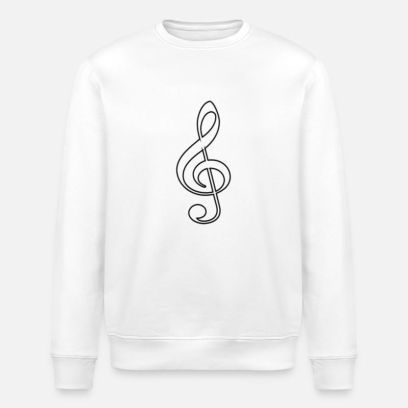Notenschlüssel - Stanley/Stella Unisex Bio-Sweatshirt ROLLER - Weiß