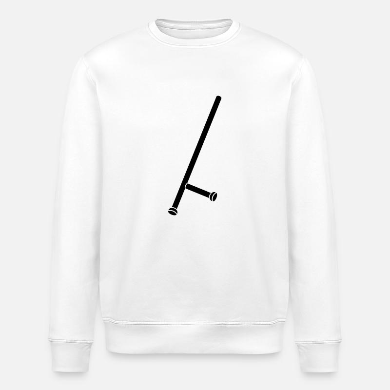 Opinion Maker - baton - Tonfa - Stanley/Stella ROLLER Unisex Organic Sweatshirt - white