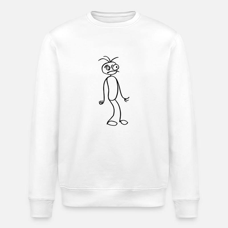Stick figure - Stanley/Stella ROLLER Unisex Organic Sweatshirt - white