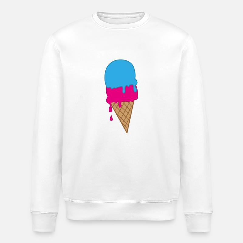 ice-cream - Sweat bio ROLLER Stanley/Stella Unisexe - blanc