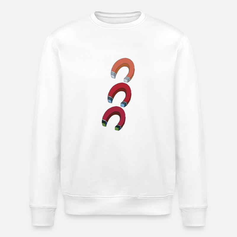 Aimant 3 fois - Sweat bio ROLLER Stanley/Stella Unisexe - blanc
