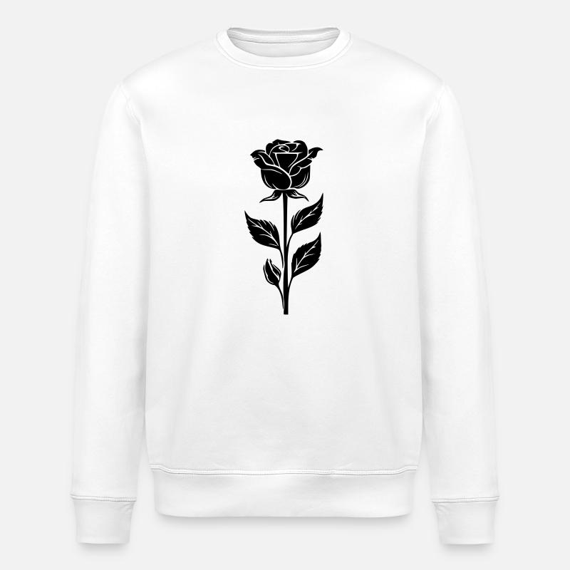 Conception simple de la rose - Sweat bio ROLLER Stanley/Stella Unisexe - blanc