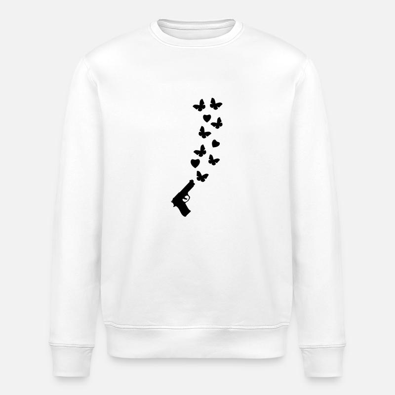 peace_gun1 - Sweat bio ROLLER Stanley/Stella Unisexe - blanc