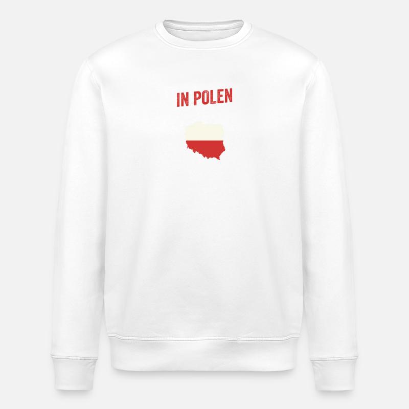 Polonais Pologne - Sweat bio ROLLER Stanley/Stella Unisexe - blanc