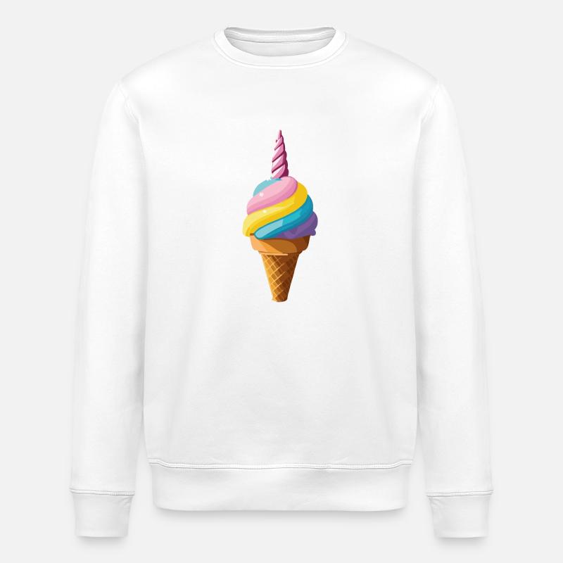 einhorn eis - Stanley/Stella Unisex Bio-Sweatshirt ROLLER - Weiß