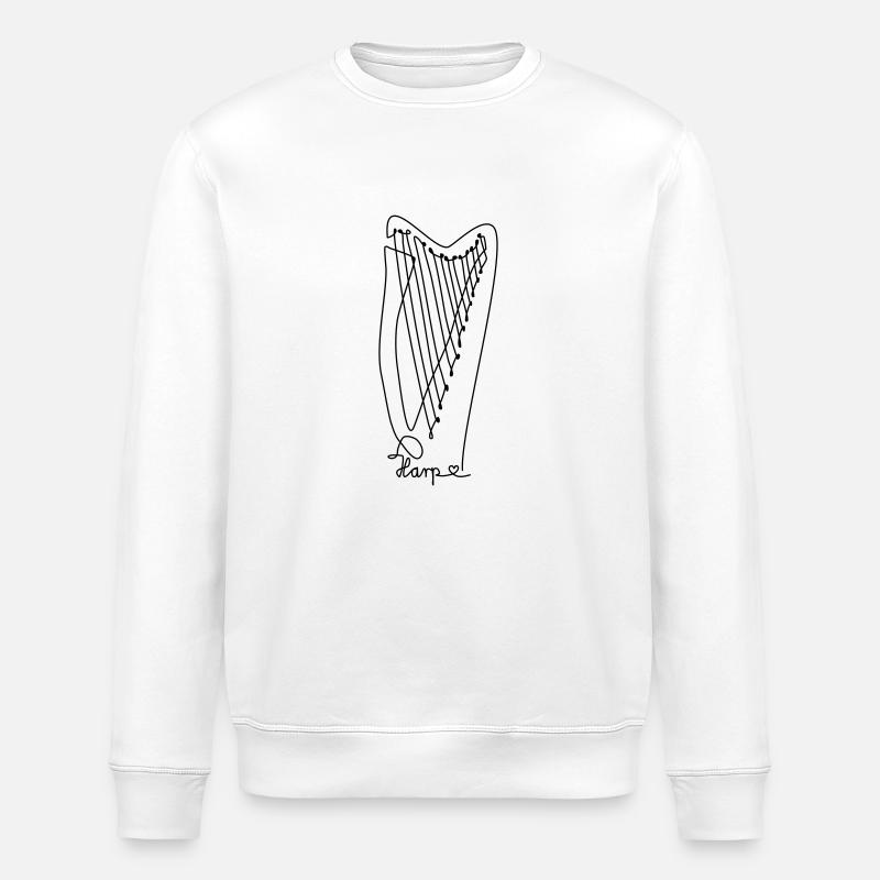 one line harp - Stanley/Stella Unisex Bio-Sweatshirt ROLLER - Weiß