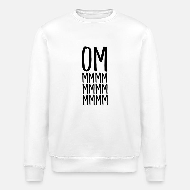 OM MMMMMMMMMMMM - Stanley/Stella ROLLER Unisex Organic Sweatshirt - white