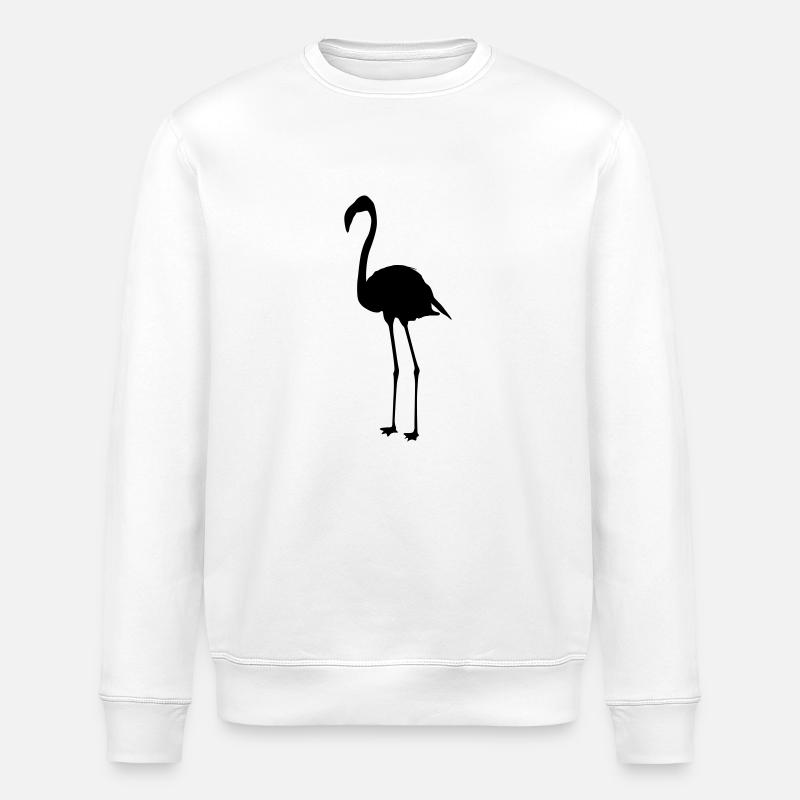 Flamants roses 6 - Sweat bio ROLLER Stanley/Stella Unisexe - blanc