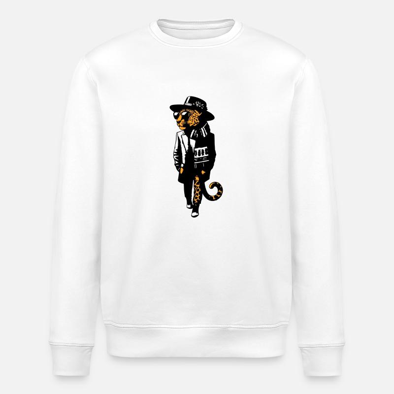Leopard dandy - Sweat bio ROLLER Stanley/Stella Unisexe - blanc