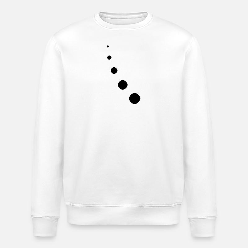 Punkte Dekor Bogen - Stanley/Stella Unisex Bio-Sweatshirt ROLLER - Weiß